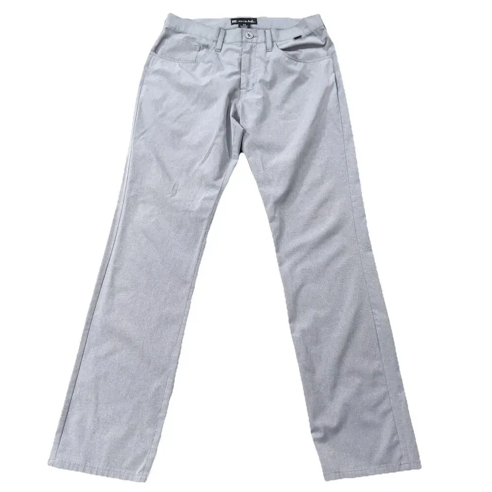 TravisMathew Mens Stretch Performance Golf Pants Five Pocket‎ Light Grey Size 32